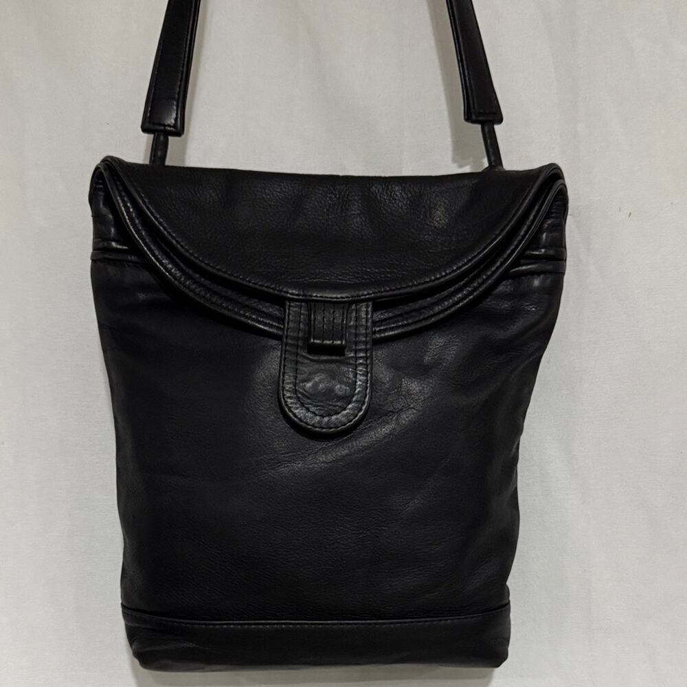 Jane Hopkinson Black Leather Shoulder Big (1989)